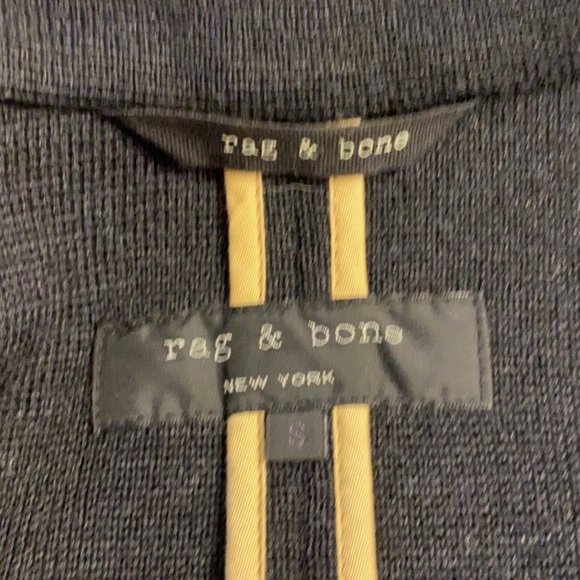 { rag & bone } - Leather Trim Wool Blazer - Picture 4 of 4